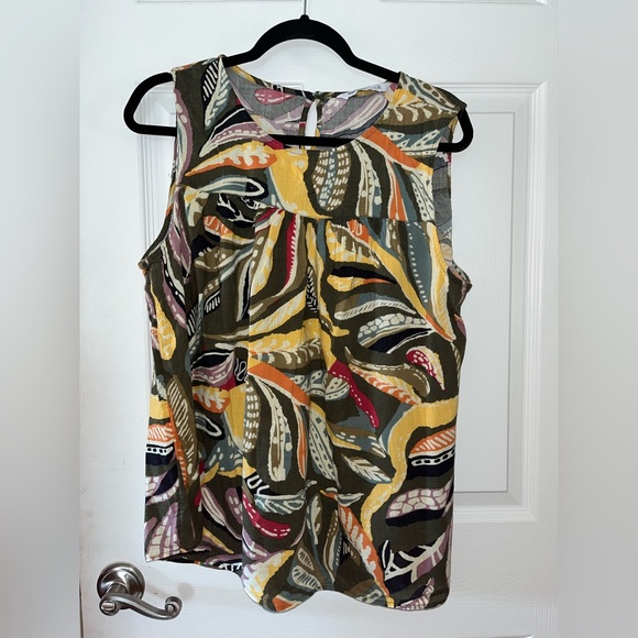 Sonoma Sleeveless Lightweight Multicolor Patterned Top XL - Picture 1 of 3
